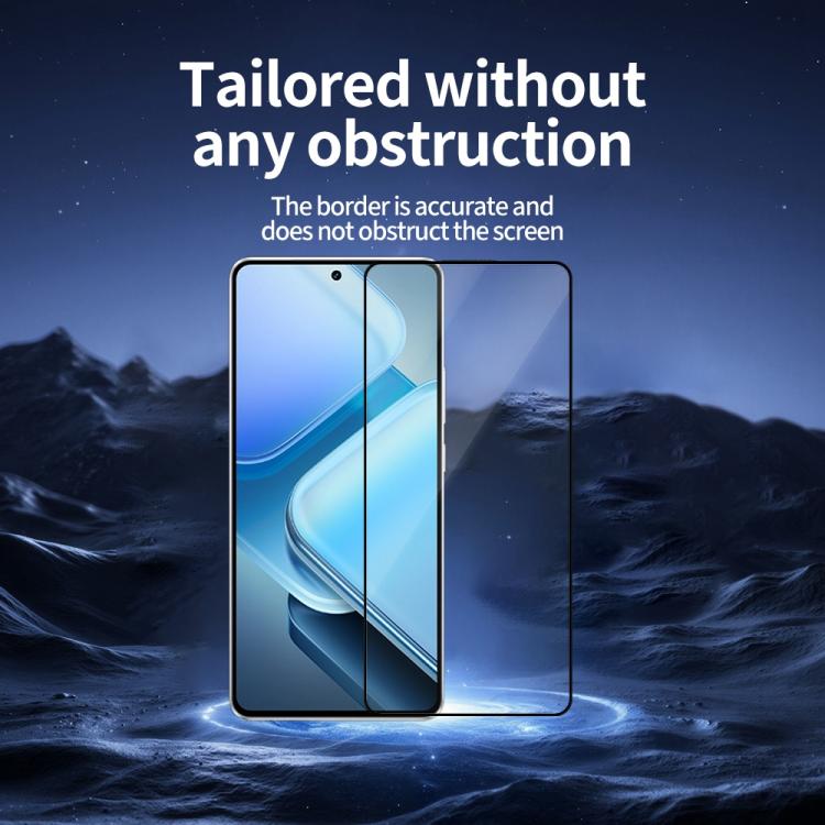 For vivo iQOO Z9 Turbo 5pcs / Pack Do As You Wish Silk Screen Printed HD Tempered Glass Film - Black