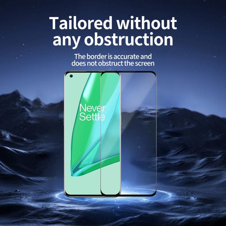 For OnePlus 9 / 9R Do As You Wish Silk Screen Printed HD Tempered Glass Film - Black