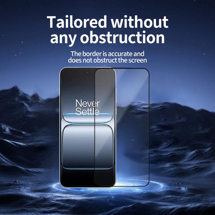 For OnePlus Nord Do As You Wish Silk Screen Printed HD Tempered Glass Film - Black
