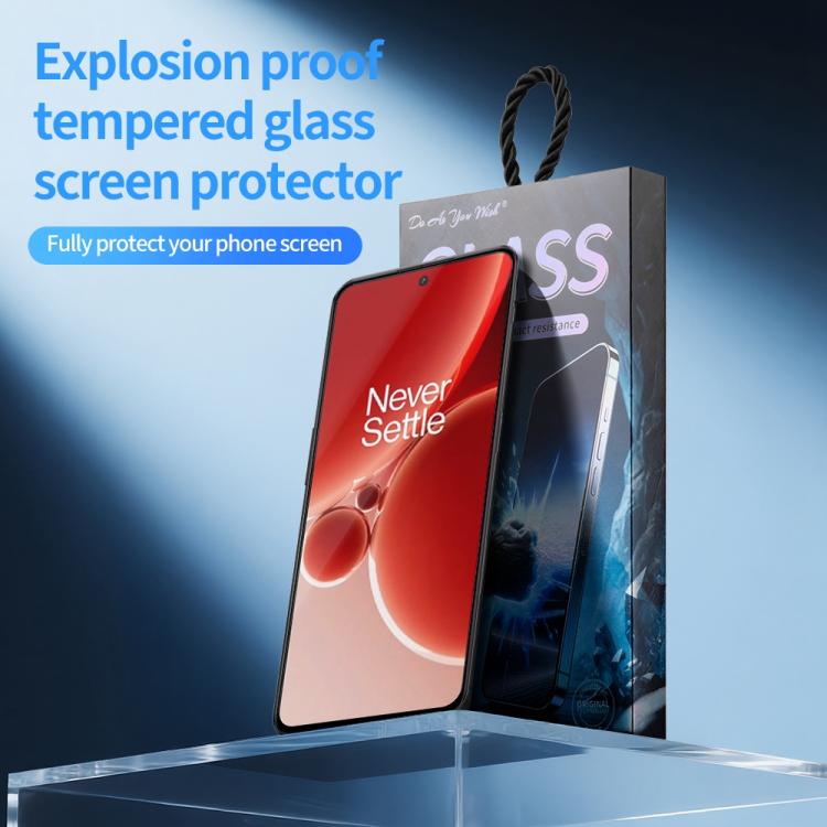 For OnePlus Nord 3 Do As You Wish Silk Screen Printed HD Tempered Glass Film - Black