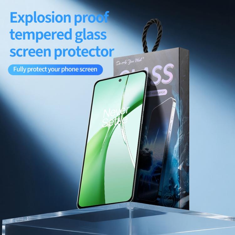 For OnePlus Nord CE4 Do As You Wish Silk Screen Printed HD Tempered Glass Film - Black