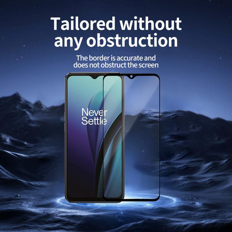 For OnePlus Nord N20 SE Do As You Wish Silk Screen Printed HD Tempered Glass Film - Black