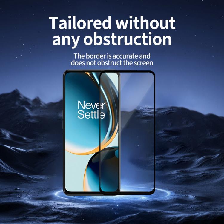 For OnePlus Nord N30 Do As You Wish Silk Screen Printed HD Tempered Glass Film - Black