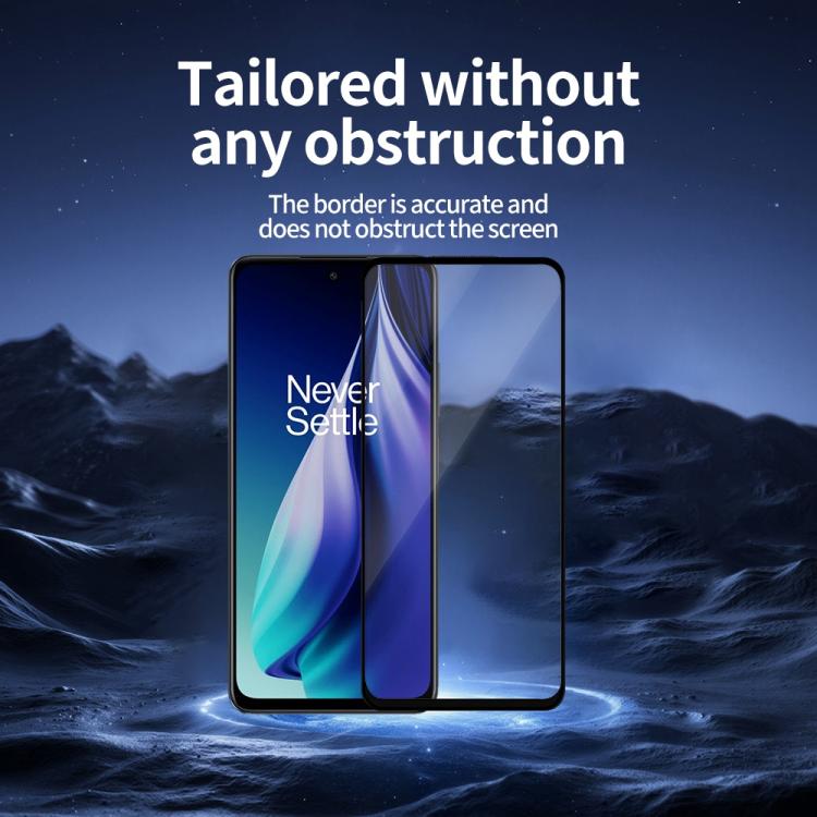 For OnePlus Nord N30 SE Do As You Wish Silk Screen Printed HD Tempered Glass Film - Black