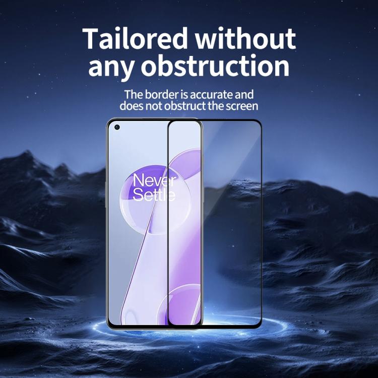 For OnePlus 9RT 5G 5pcs / Pack Do As You Wish Silk Screen Printed HD Tempered Glass Film - Black