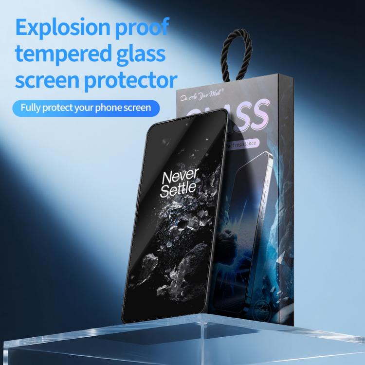 For OnePlus 10T 5pcs / Pack Do As You Wish Silk Screen Printed HD Tempered Glass Film - Black