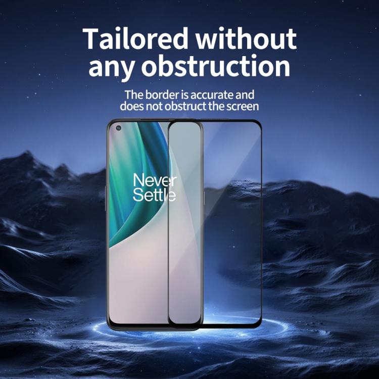 For OnePlus Nord N10 5G 5pcs / Pack Do As You Wish Silk Screen Printed HD Tempered Glass Film - Black
