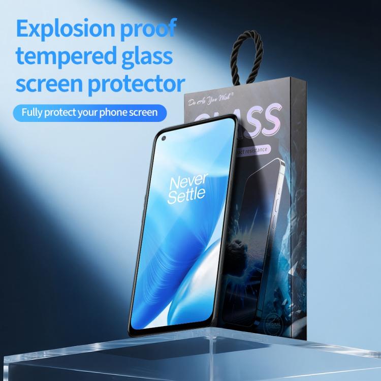 For OnePlus Nord N200 5G 5pcs / Pack Do As You Wish Silk Screen Printed HD Tempered Glass Film - Black
