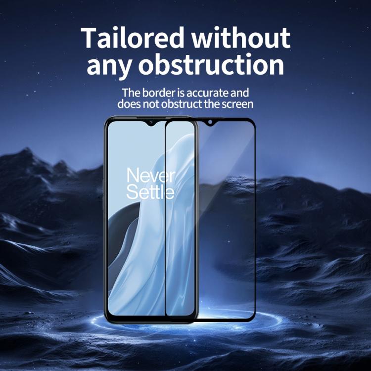 For OnePlus Nord N300 5G 5pcs / Pack Do As You Wish Silk Screen Printed HD Tempered Glass Film - Black