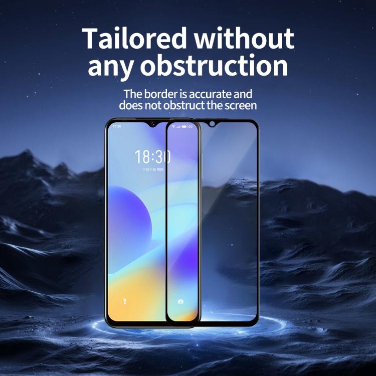 For Meizu Meilan 10 Do As You Wish Silk Screen Printed HD Tempered Glass Film - Black
