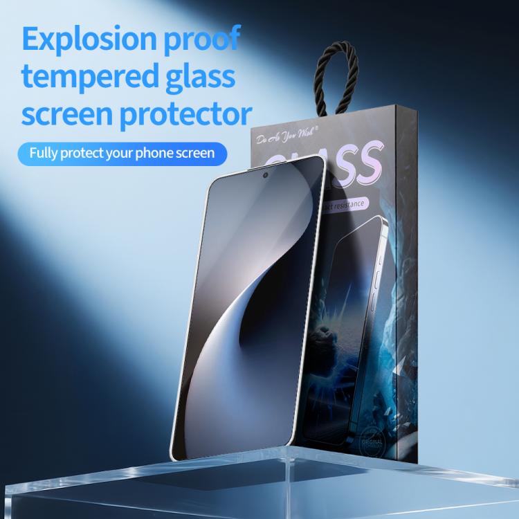 For Meizu 21 Note Do As You Wish Silk Screen Printed HD Tempered Glass Film - Black