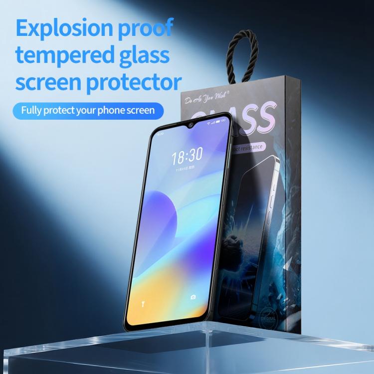 For Meizu Meilan 10 5pcs / Pack Do As You Wish Silk Screen Printed HD Tempered Glass Film - Black