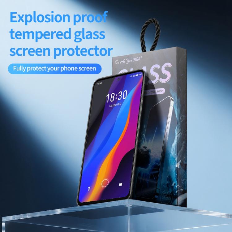 For Meizu 18x 5pcs / Pack Do As You Wish Silk Screen Printed HD Tempered Glass Film - Black