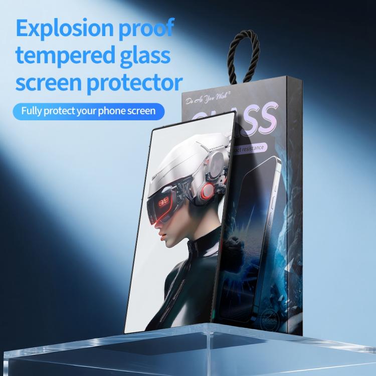 For ZTE nubia RedMagic 9 Pro Do As You Wish Silk Screen Printed HD Tempered Glass Film - Black