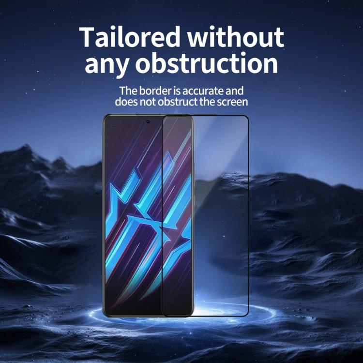 For ZTE nubia RedMagic 6R Do As You Wish Silk Screen Printed HD Tempered Glass Film - Black