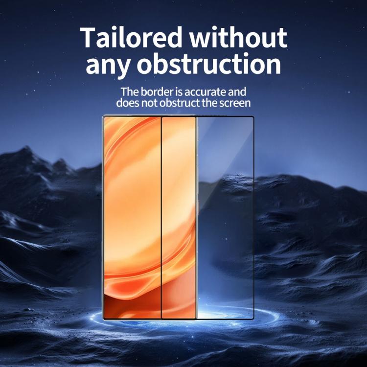 For ZTE nubia Z50 Ultra Do As You Wish Silk Screen Printed HD Tempered Glass Film - Black