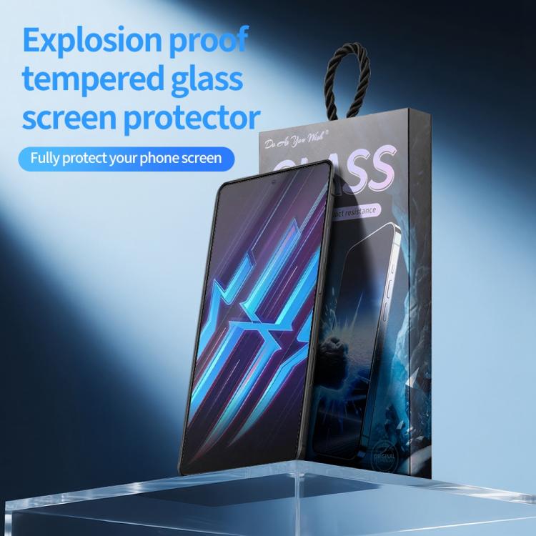 For ZTE nubia RedMagic 6R 5pcs / Pack Do As You Wish Silk Screen Printed HD Tempered Glass Film - Black