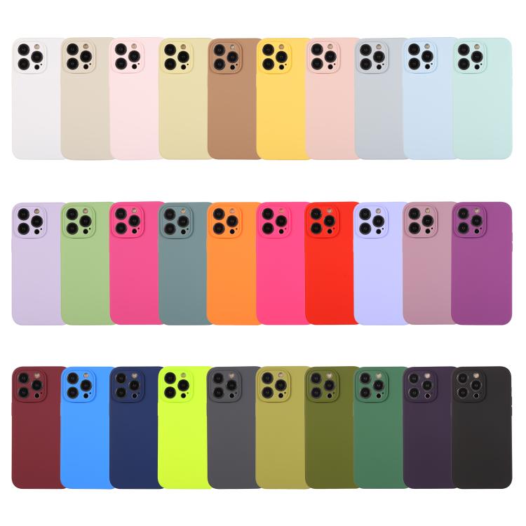 For iPhone 17 Pro Pure Color Liquid Silicone Fine Pore Phone Case