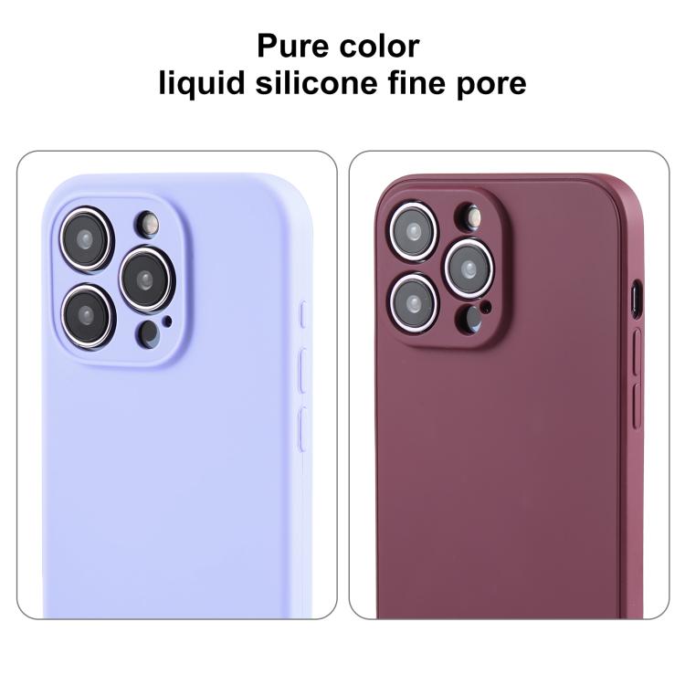 For iPhone 17 Pro Pure Color Liquid Silicone Fine Pore Phone Case