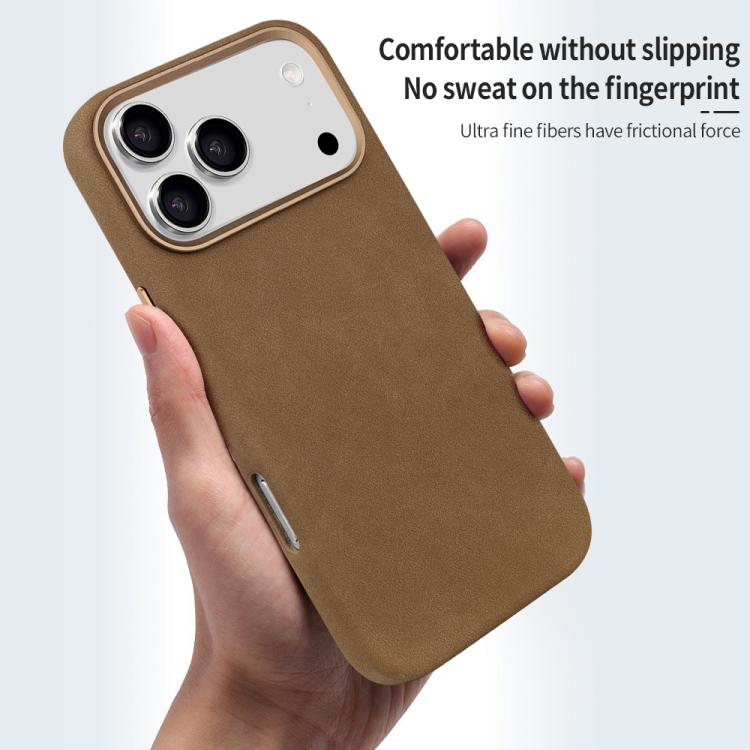 For iPhone 17 Pro Max VIETAO Suede MagSafe PU Leather Phone Case