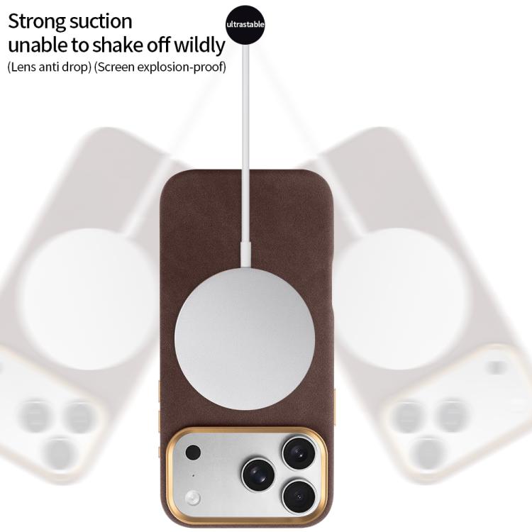 For iPhone 17 Pro Max VIETAO Suede MagSafe PU Leather Phone Case
