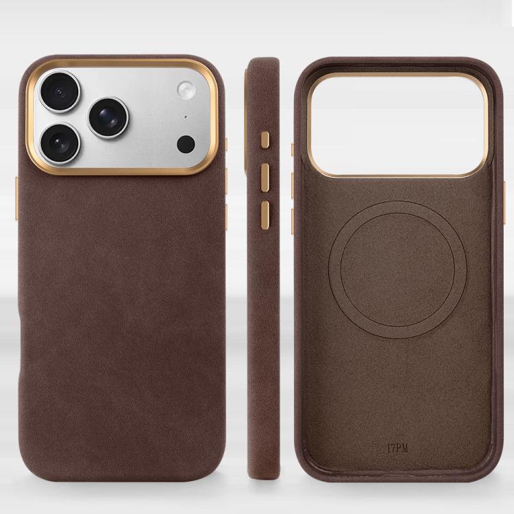 For iPhone 17 Pro Max VIETAO Suede MagSafe PU Leather Phone Case