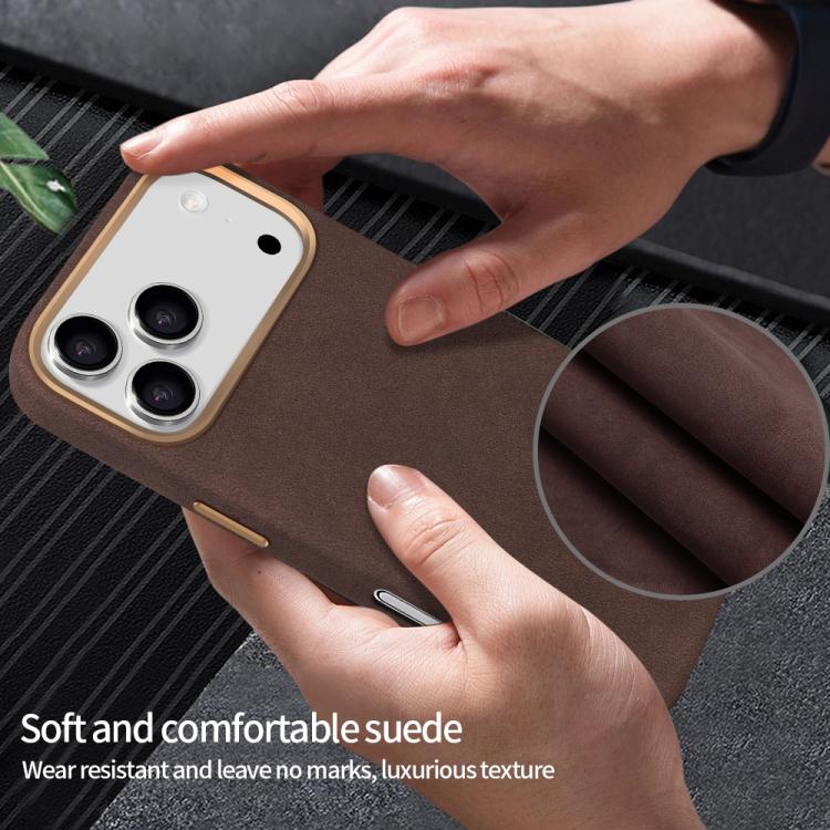 For iPhone 17 Pro Max VIETAO Suede MagSafe PU Leather Phone Case