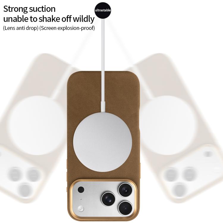 For iPhone 17 Pro VIETAO Suede MagSafe PU Leather Phone Case