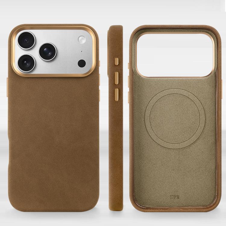 For iPhone 17 Pro VIETAO Suede MagSafe PU Leather Phone Case
