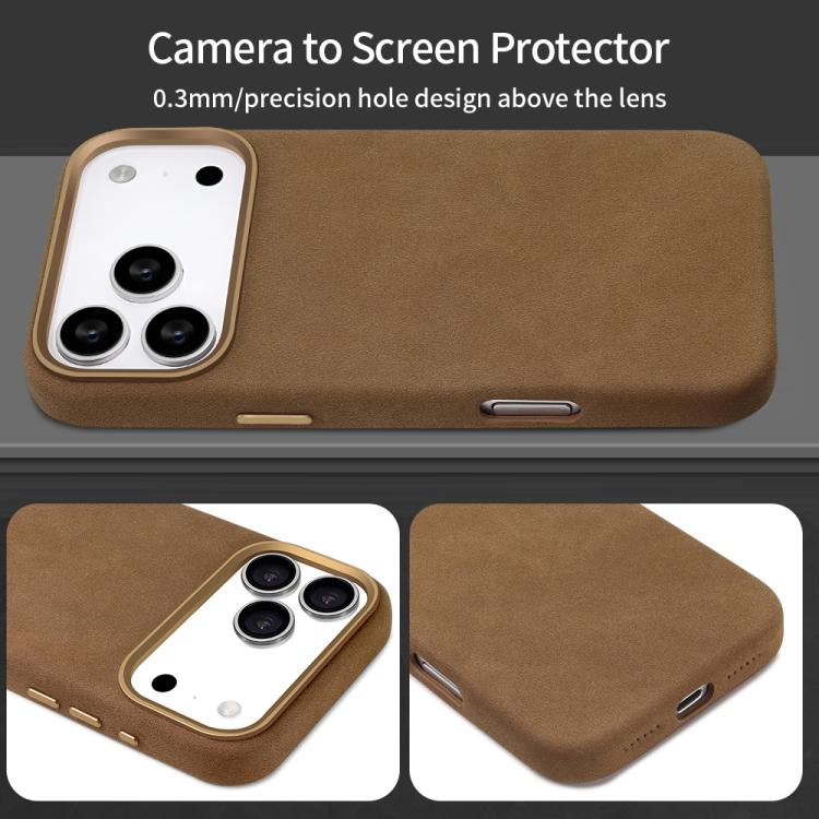 For iPhone 17 Pro VIETAO Suede MagSafe PU Leather Phone Case