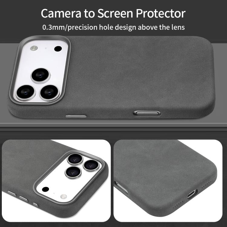 For iPhone 17 Pro VIETAO Suede MagSafe PU Leather Phone Case