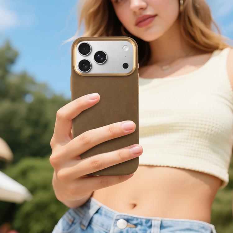 For iPhone Air VIETAO Suede MagSafe PU Leather Phone Case