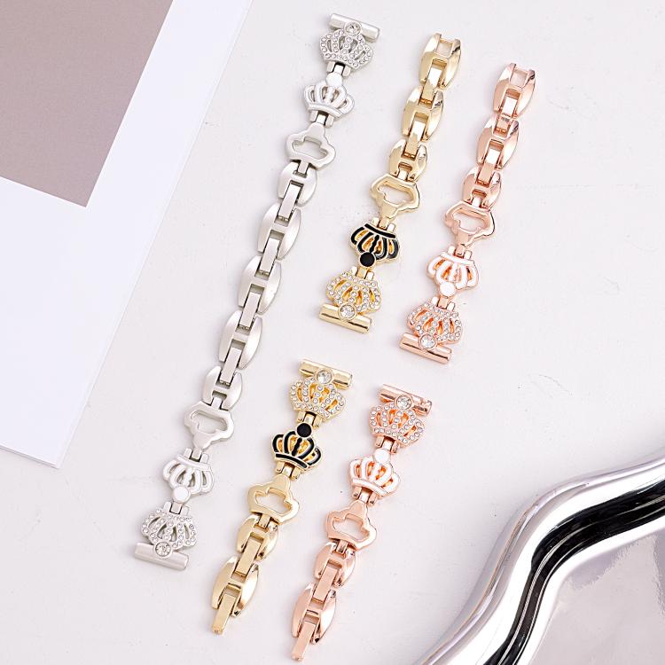 For Apple Watch 38 / 40 / 41 / S11 42mm xDfind Crown Chain Bracelet Diamond Metal Watch Band