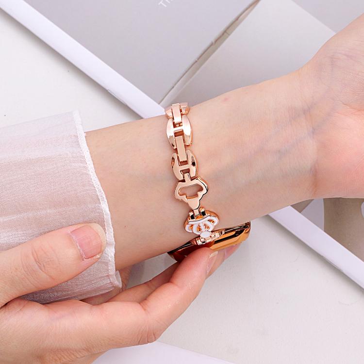 For Apple Watch 38 / 40 / 41 / S11 42mm xDfind Crown Chain Bracelet Diamond Metal Watch Band