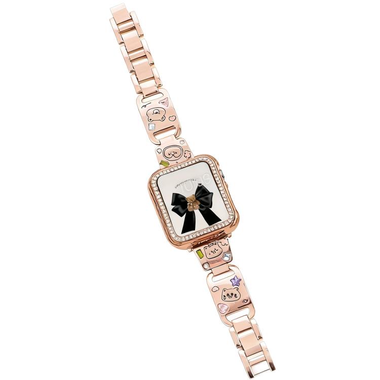 For Apple Watch 38 / 40 / 41 / S11 42mm xDfind Happy Zoo Bracelet Diamond Metal Watch Band