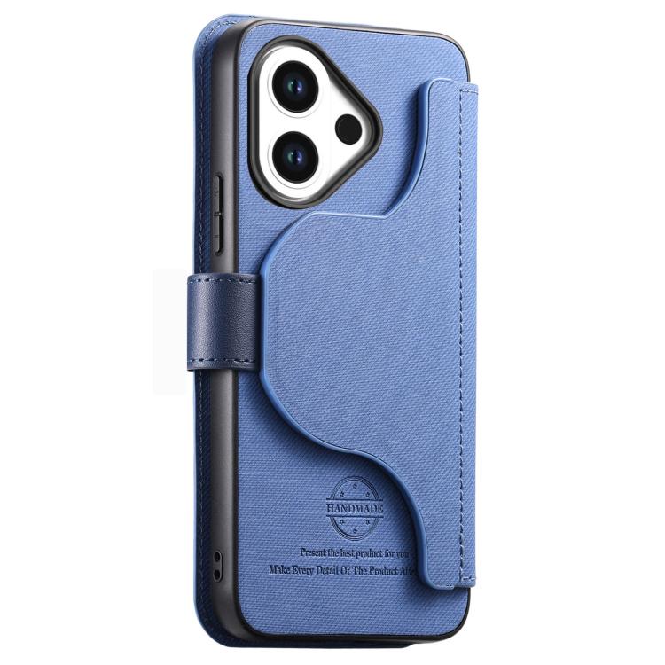 For vivo V60 Lite Twill Fabric MagSafe RFID Anti-theft Zipper Wallet Leather Phone Case