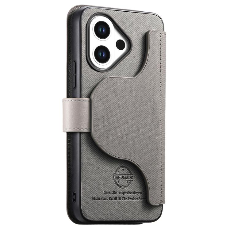 For vivo V60 Lite Twill Fabric MagSafe RFID Anti-theft Zipper Wallet Leather Phone Case