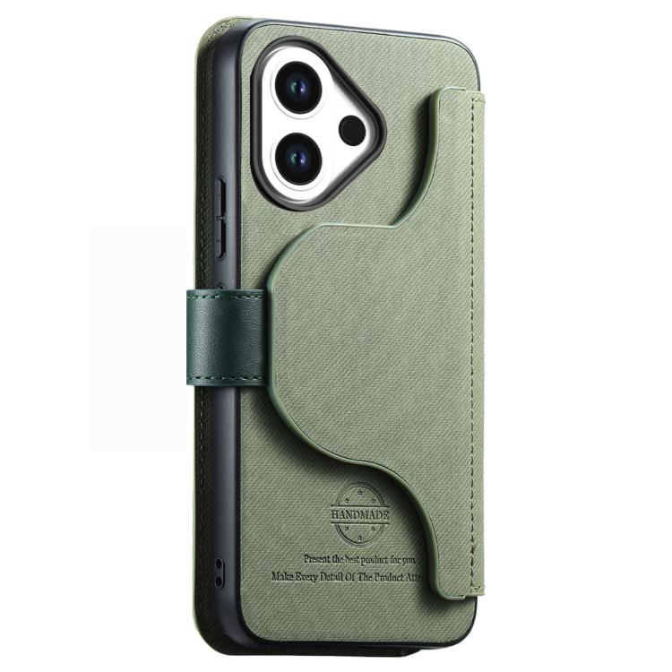 For vivo V60 Lite Twill Fabric MagSafe RFID Anti-theft Zipper Wallet Leather Phone Case