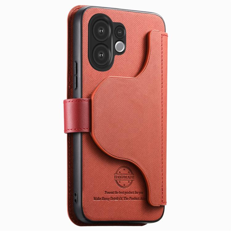 For vivo V60 5G Twill Fabric MagSafe RFID Anti-theft Zipper Wallet Leather Phone Case