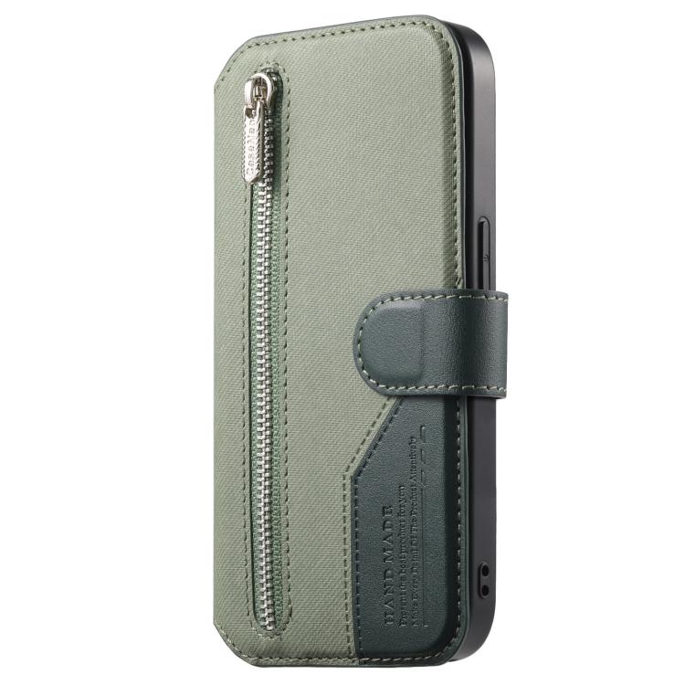 For Sony Xperia 1 VII Twill Fabric MagSafe RFID Anti-theft Zipper Wallet Leather Phone Case