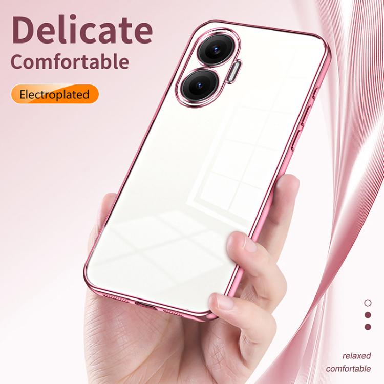 For Redmi Turbo 4 Pro Transparent Plating Fine Hole Phone Case
