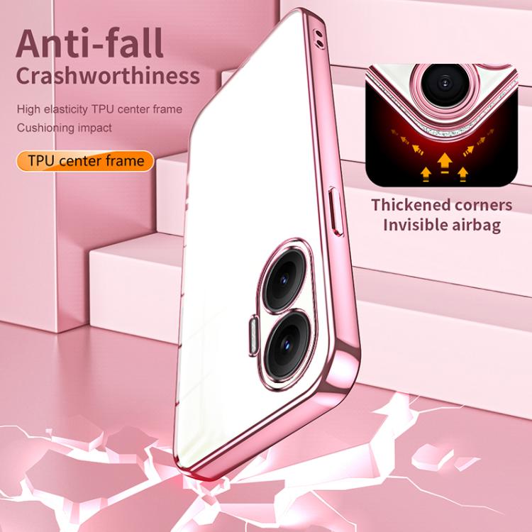 For Redmi Turbo 4 Pro Transparent Plating Fine Hole Phone Case