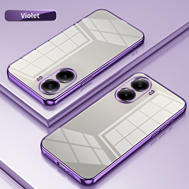 For Redmi Turbo 4 Transparent Plating Fine Hole Phone Case