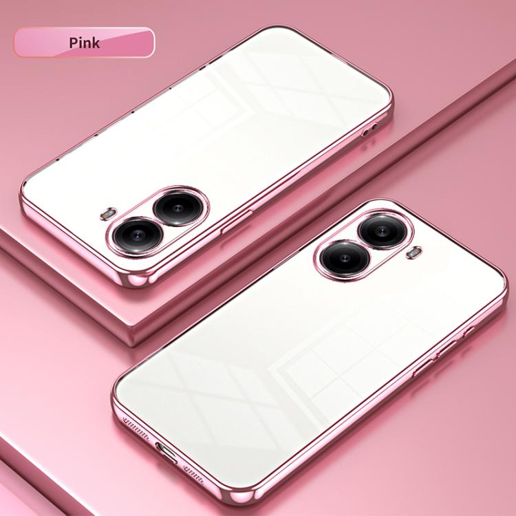 For Redmi Turbo 4 Transparent Plating Fine Hole Phone Case