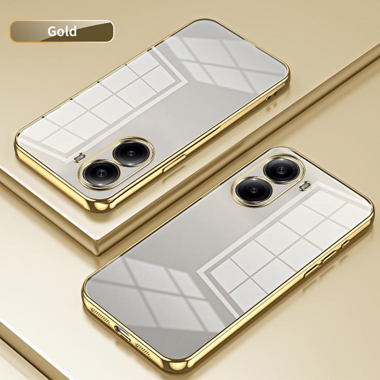 For Redmi Turbo 4 Transparent Plating Fine Hole Phone Case