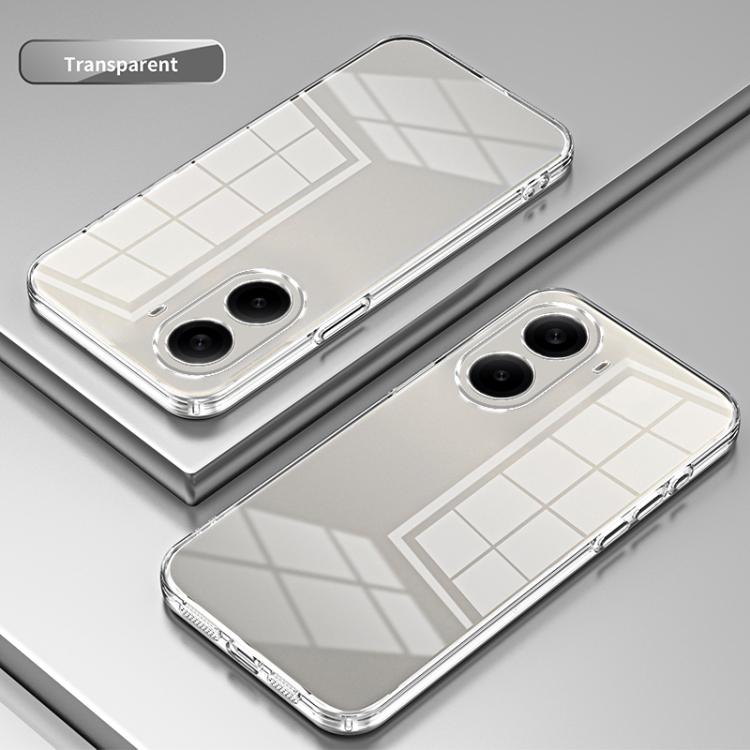 For Redmi Turbo 4 Transparent Plating Fine Hole Phone Case
