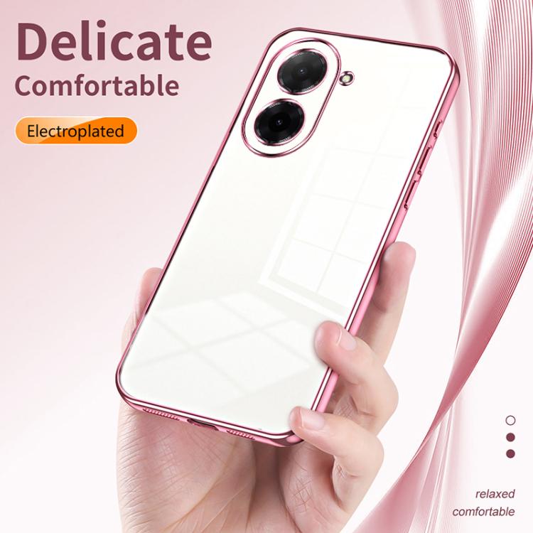 For Redmi A5 4G 171.7mm / Poco C71 Transparent Plating Fine Hole Phone Case