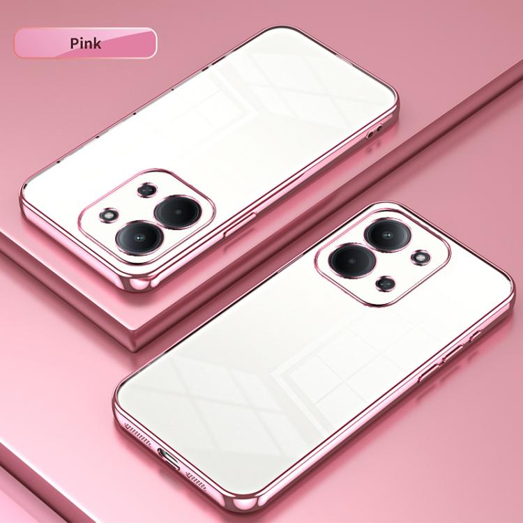 For Redmi 15C 5G / 4G Global 171mm Transparent Plating Fine Hole Phone Case