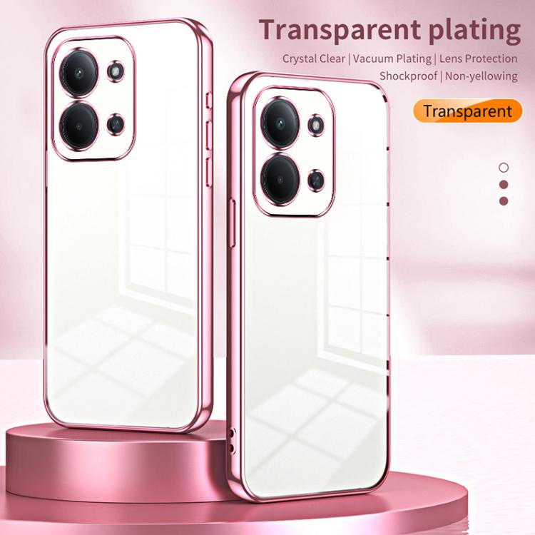 For Redmi 15C 5G / 4G Global 171mm Transparent Plating Fine Hole Phone Case
