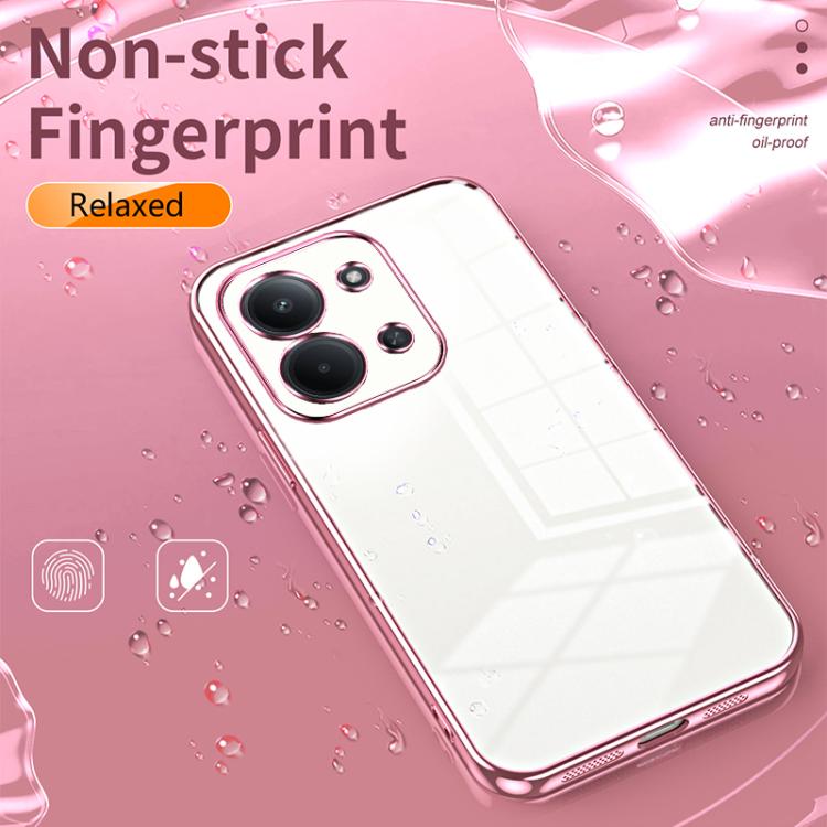 For Redmi 15C 5G / 4G Global 171mm Transparent Plating Fine Hole Phone Case